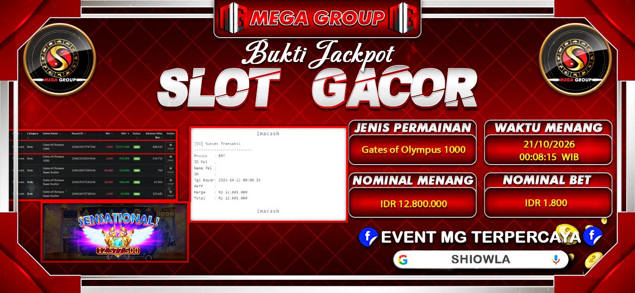 Bukti JP situs Shiowla hari Rabu, 21 Oktober 2026